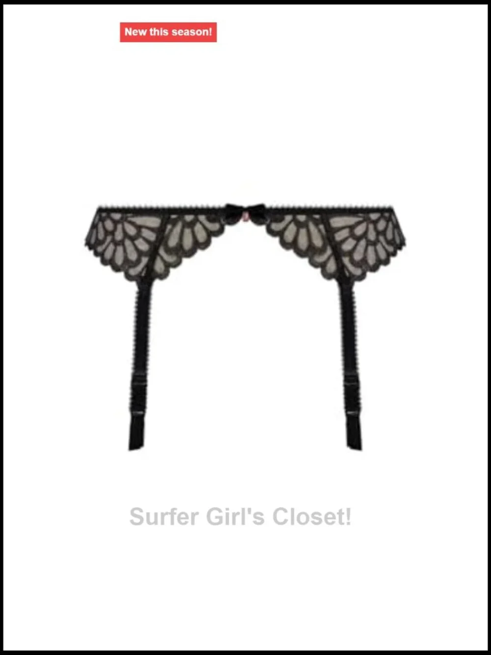 Art Deco Lace Suspender Belt Garter